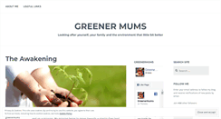 Desktop Screenshot of greenermums.com